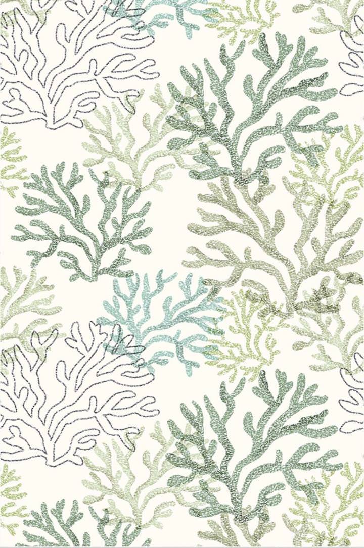 Ткань для штор Коралл зеленый