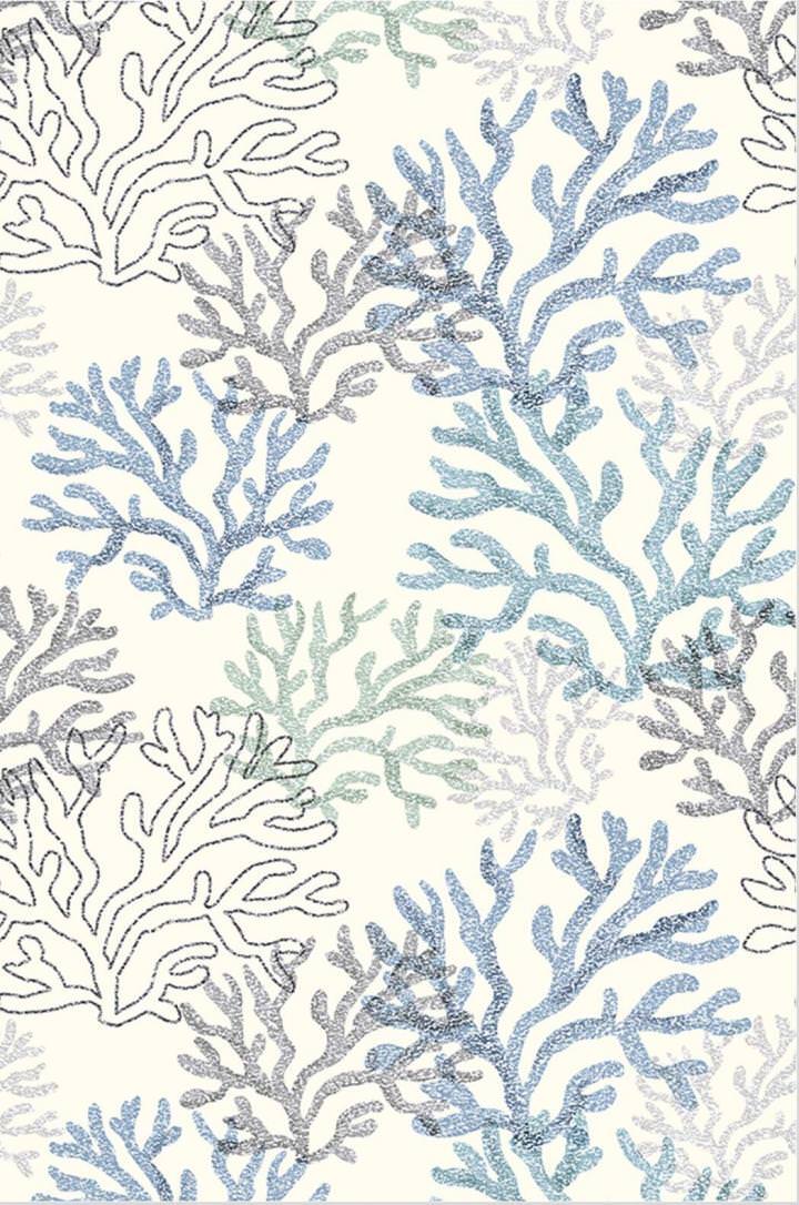 Римская штора Коралл голубой