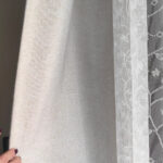 Римская штора Linen темно-серый с кантами Linen светло-бежевый