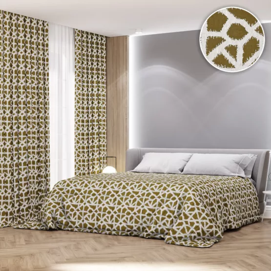 Покрывало на кровать Опус 250х270 горчичный D