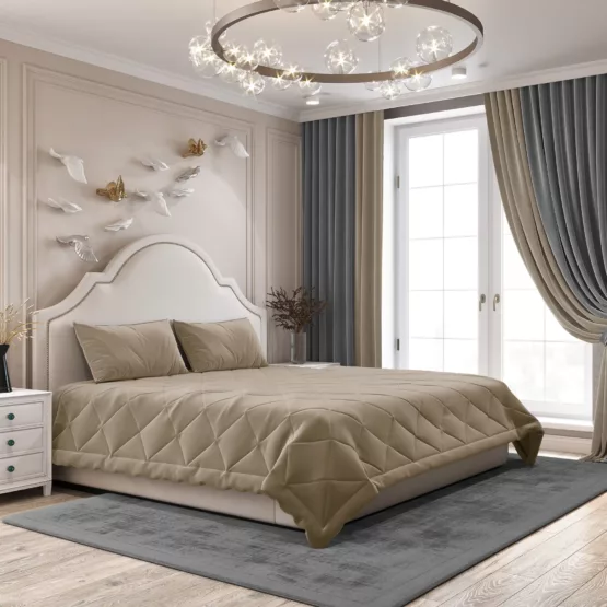 Покрывало на кровать Софтлес (250х270) бежевый