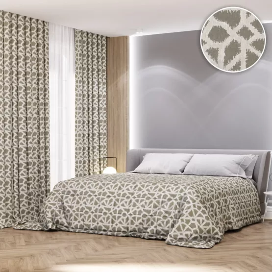 покрывало на кровать Опус 250х270 бежевый D ткань