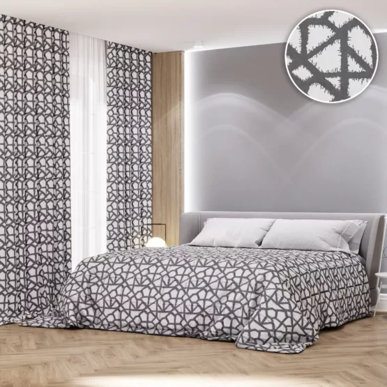 окрывало на кровать Опус 250х270 серый L