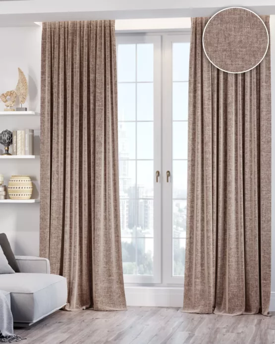 Комплект штор Linen коричневый