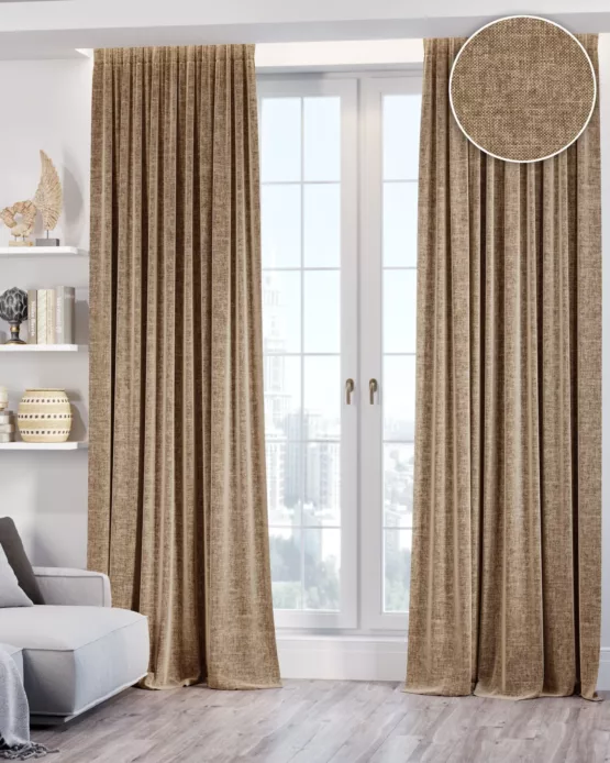 Комплект штор Linen рыжий